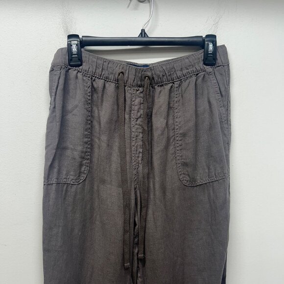 Rachel Roy Womens Linen Drawstring Jogger Pants With Front & Back Pockets Gray S - Picture 5 of 8